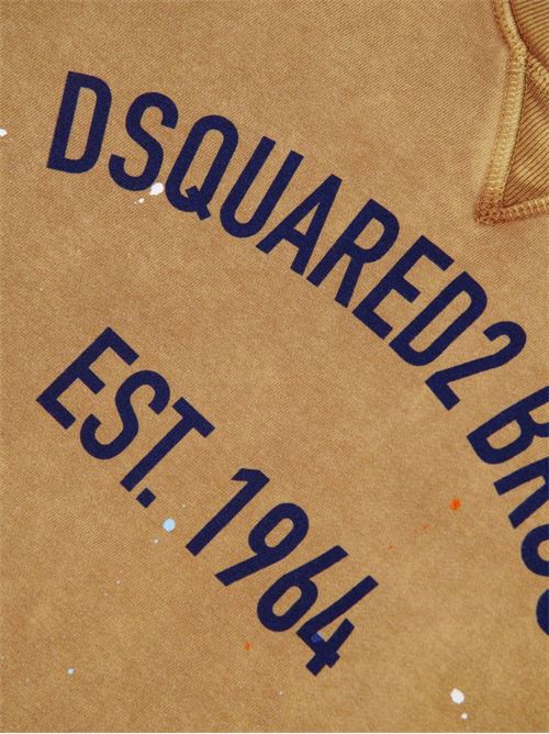 Felpa unisex bambino Dsquared2 giallo invecchiato Dsquared Kids | DQ3189D0AG9DQ730